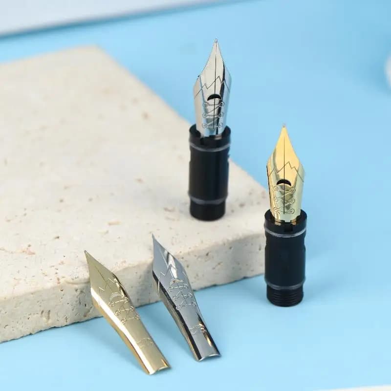 Creative For MAJOHN P136 P137 P138 P139 No.6 Solf Flex Nib Grip Section Fountain Pen Copperplate ES ER Round Body Point Nib·