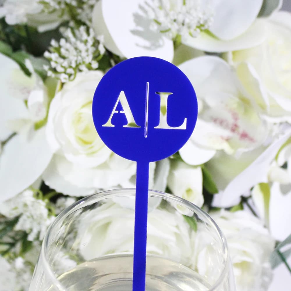 30/50/100PCS Agitatori acrilici personalizzati Agitatori per bevande con taglio laser personalizzati Tag per bevande Ciondoli per vino in vetro Swizzle Bastoncini da cocktail