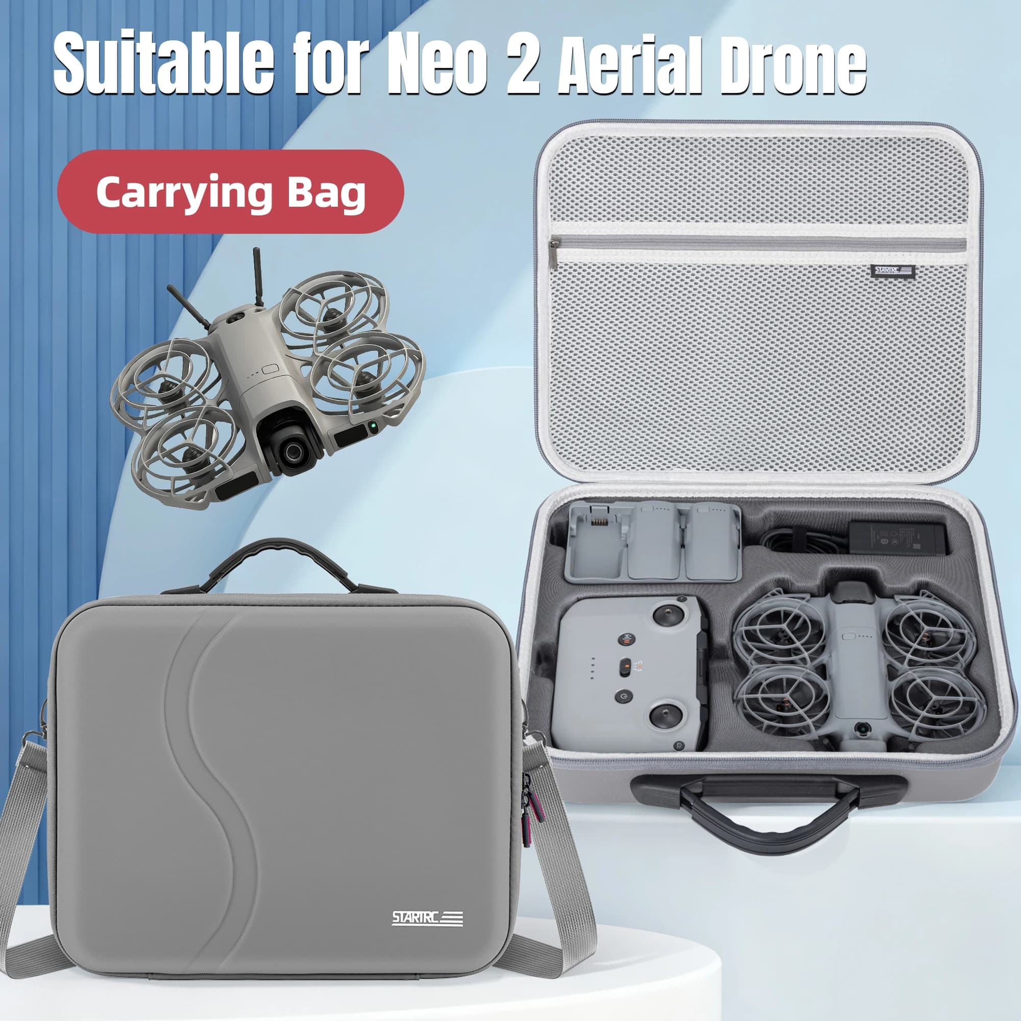 STARTRC Travel Case for DJI NEO 2 Storage bag PU waterproof shoulder bag for DJI NEO 2 drone accessories