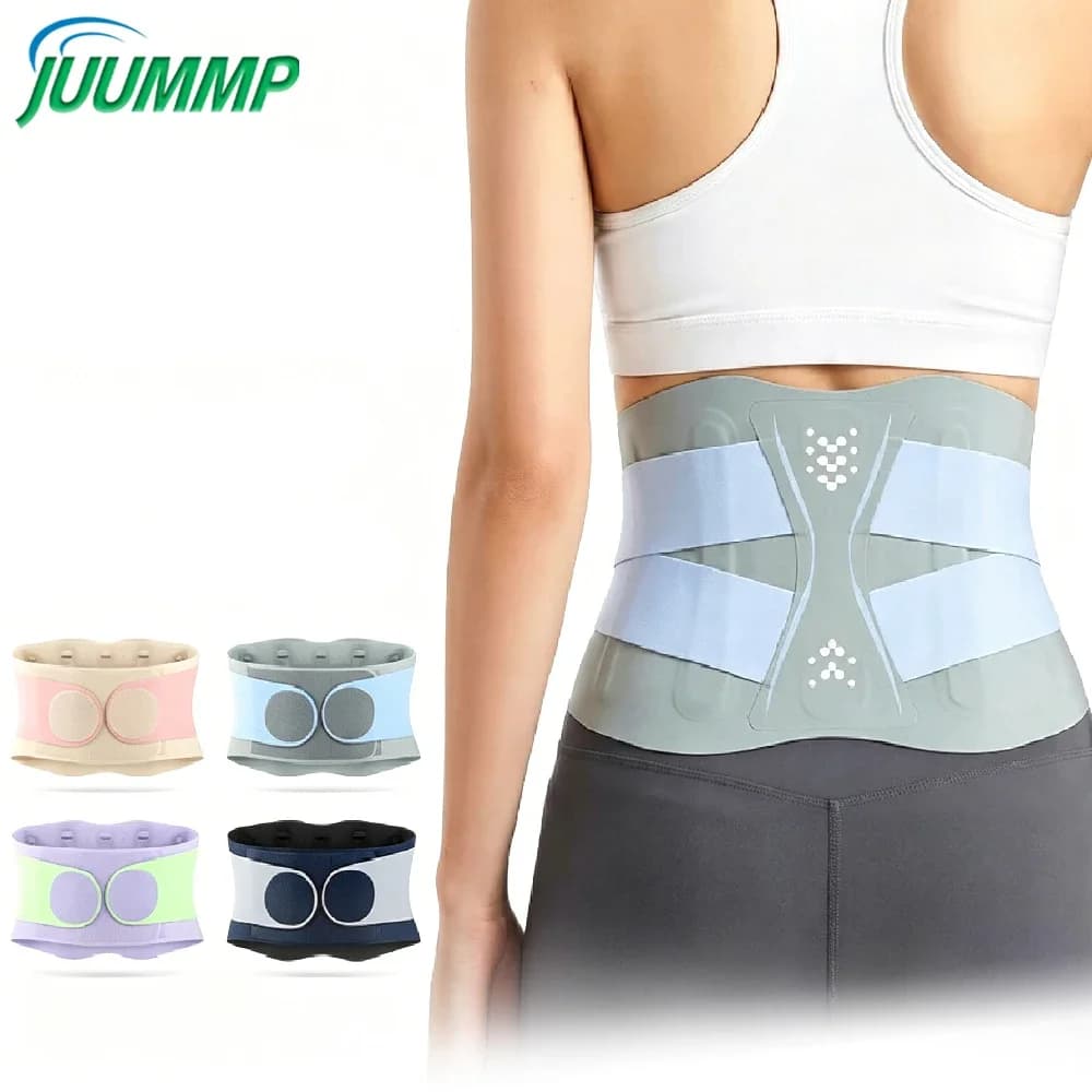 1PCS Slim Compression Lumbar Support Belt, Sports Back Brace for Lower Back Support, Men Women for Basketball Running Cycling