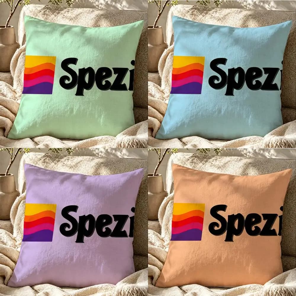 1P-Spezi Soda Copricuscino, federa per cuscino, cerniera invisibile anti-acaro, cuscino per divano in lino