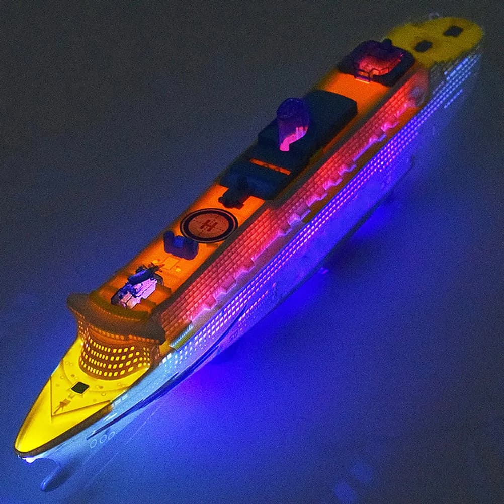 Kids Music Cruises Flashing Sound Liner Simulation Colorful LED Water Gift Music Cruises Toy Model Toy