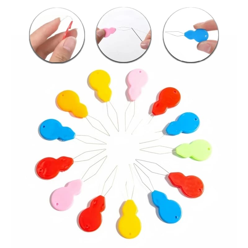 10-50Pcs Plastic Needle Threader Elderly Guide Easy Device Thread Punch Needle DIY Sewing Tools Handmade Sewing Accessories
