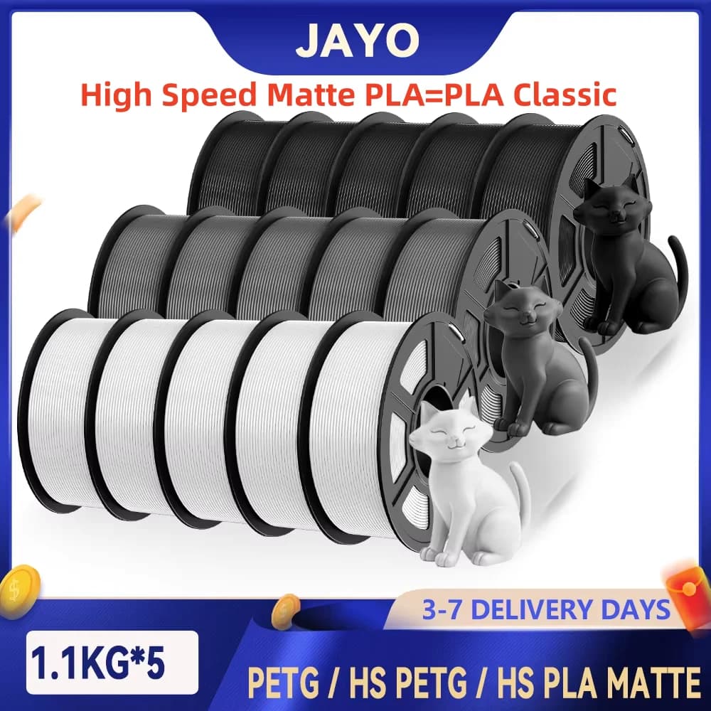 JAYO 3D PETG/PETG matte high speed/ PLA Classic Printer Filament 1.75mm 3D Printer Filament 5.5KG PETG ordered wrapped for 3D