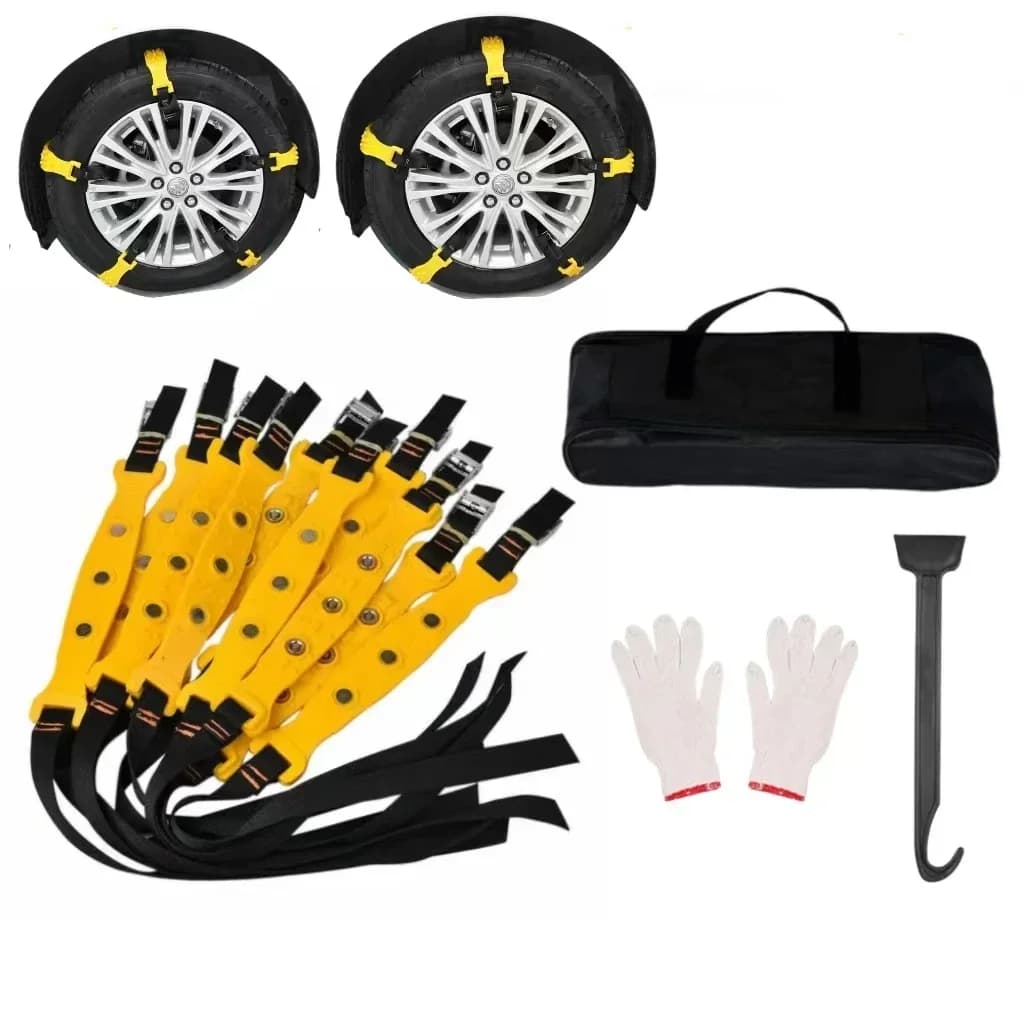 10PCS Catene da neve Set Inverno Neve Antiscivolo Fascette per pneumatici Pneumatico da neve per esterni Antiscivolo Accessori di emergenza per auto