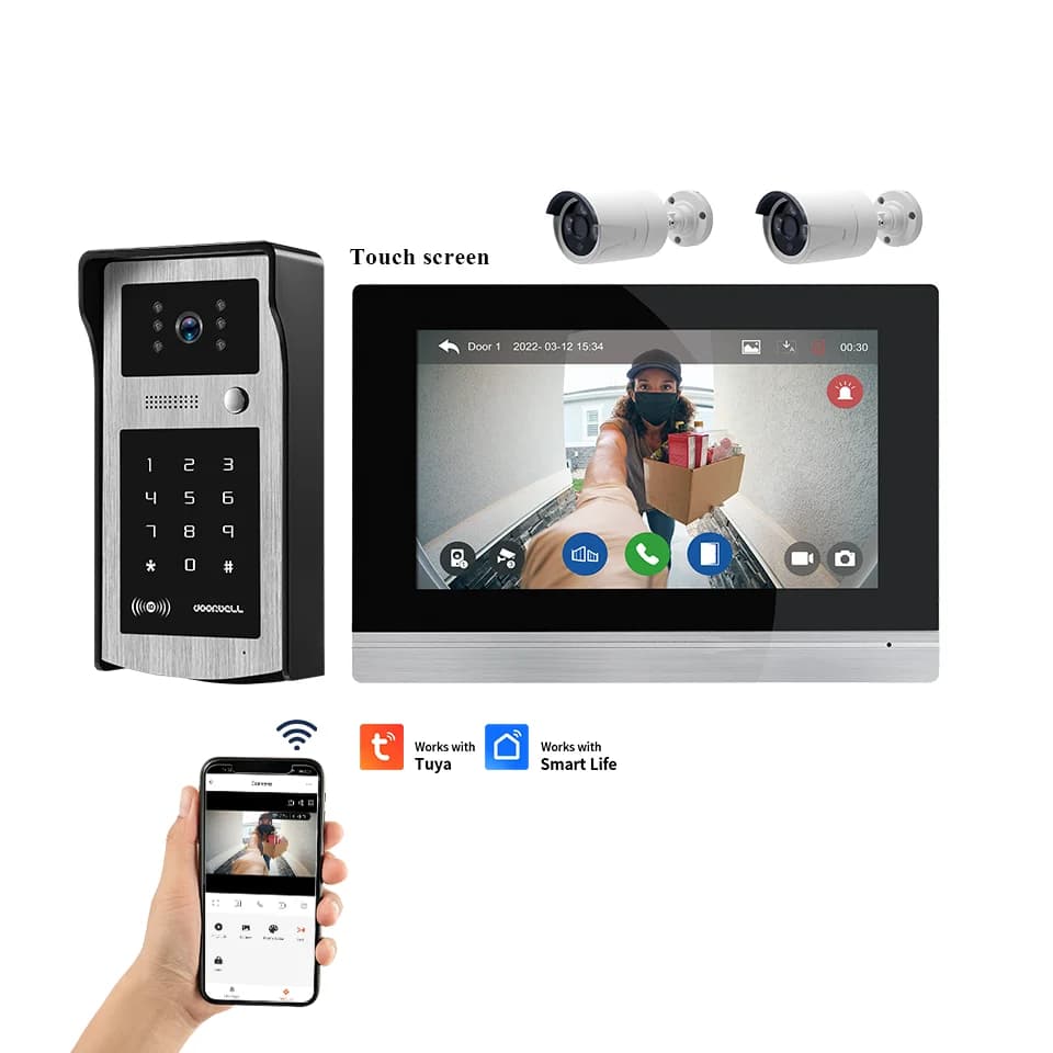 WIFI Smart HD 1080P Video Door Phone Wireless Video with Multi-Unlocking Setting Protecting Your House