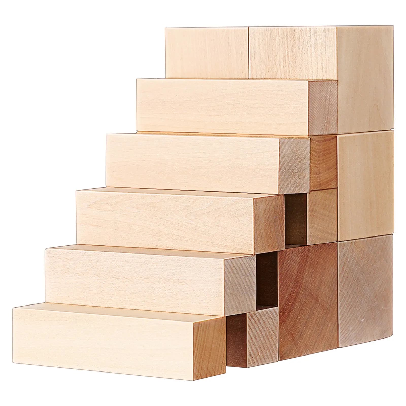 Set di 13 Blocchi di Legno di Tiglio per Intaglio, Legno Grezzo a Grana Fine per Progetti Artistici Fai-da-Te, per Principianti nel Lavoro del Legno