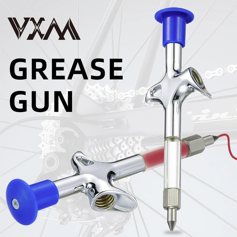 VXM Pistola per iniettore di grasso per bici Design delicato Mountain MTB Lubrificante per biciclette Servizio di riparazione del grasso Strumenti di lubrificazione Accessori