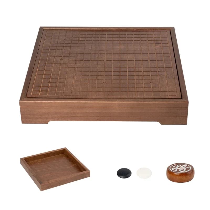 High-end Go backgammon solid wood large Chinese chess two-in-one chessboard