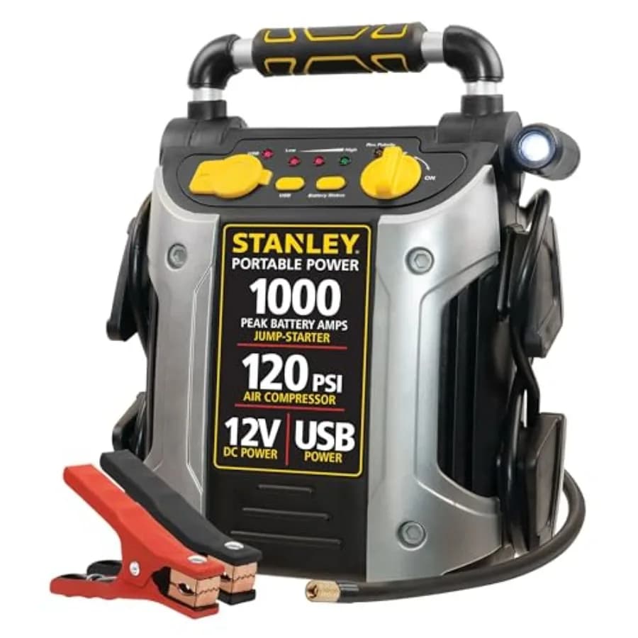 Avviatore di emergenza automobilistico da 1000 amplificatori di picco Alimentazione portatile con porta USB da 2,1 A/10 W e presa da 12 V per avvio di veicoli di emergenza Gonfiare
