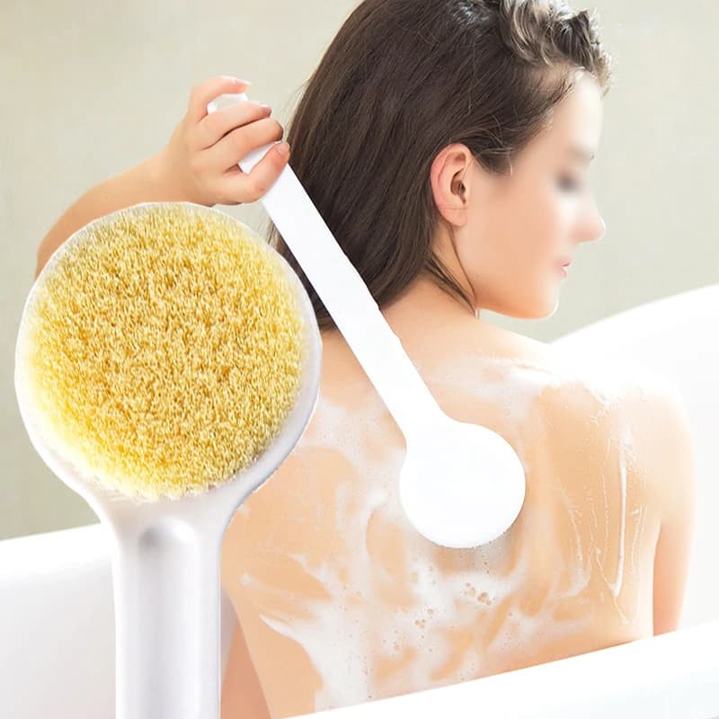 2024New Spazzola da bagno Manico lungo Scrub esfoliante Massaggiatore per la pelle Esfoliazione Spazzola da bagno Schiena Corpo Bagno Doccia Spazzole per pulizia