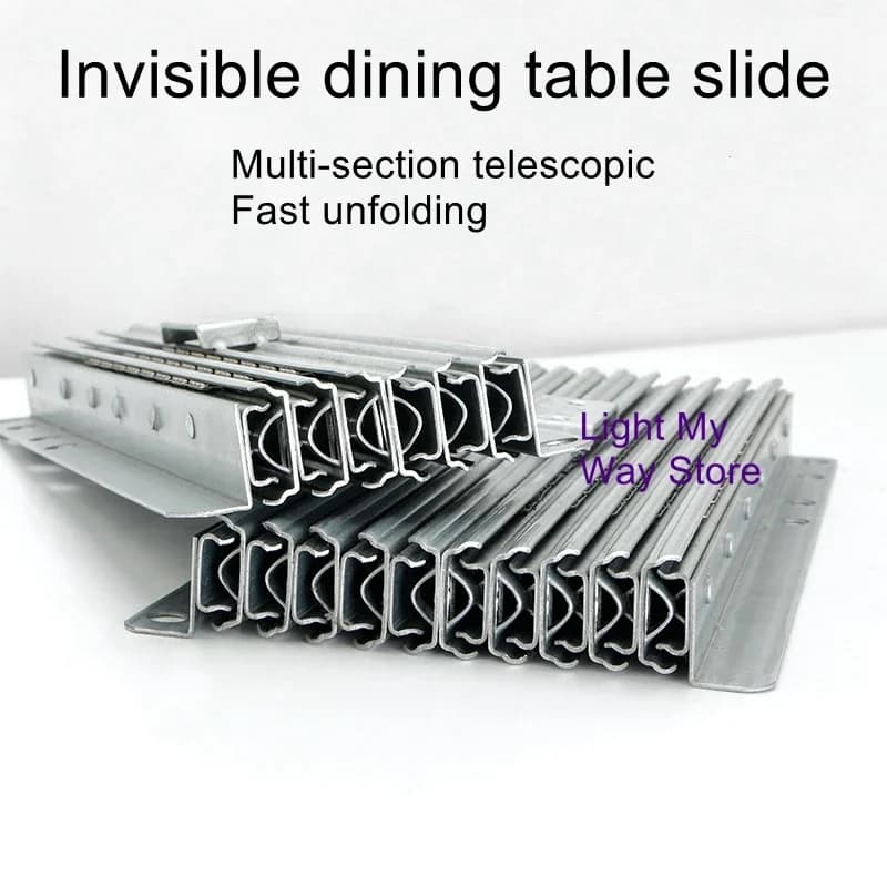 Tavolo da pranzo invisibile guida telescopica scorrevole tavolo da pranzo scorrevole in lega di alluminio estensione pieghevole multifunzionale