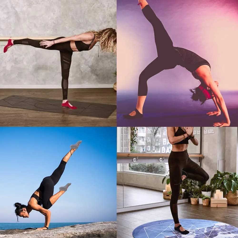 Calzini Antiscivolo Senza Tallone per Fitness e Pilates, in Cotone, per Donna, Yoga, Danza, Ginnastica, Allenamento in Palestra