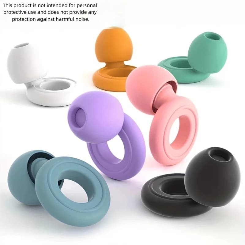 1 tappi per le orecchie in silicone riutilizzabili, adatti per dormire e nuotare, regalo2Per tappi per le orecchie di ricambio, adatti per russare, imparare, viaggiare
