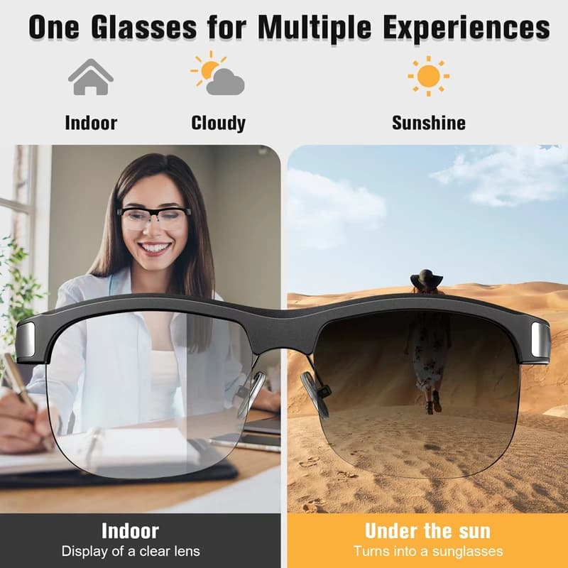 Xiaomi M9 Pro Smart Bluetooth Glasses Changing Color Anti-UV And Anti-Blue Lighting Waterproof Calls Wireless Smart Sunglasses