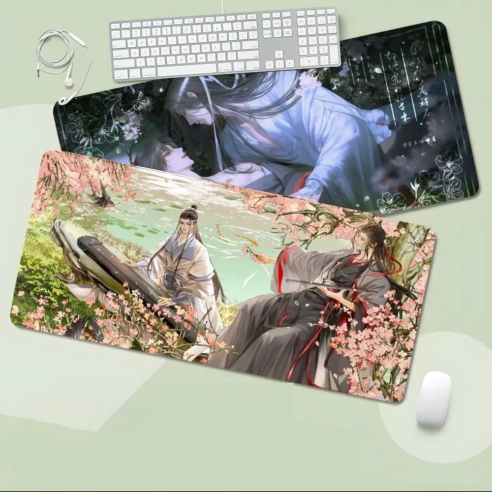Donghua Fantasy Mo Dao Zu Shi Mouse Pad Non-Slip Large Desk Mat Thick Stitched Edge Gaming Mousepad