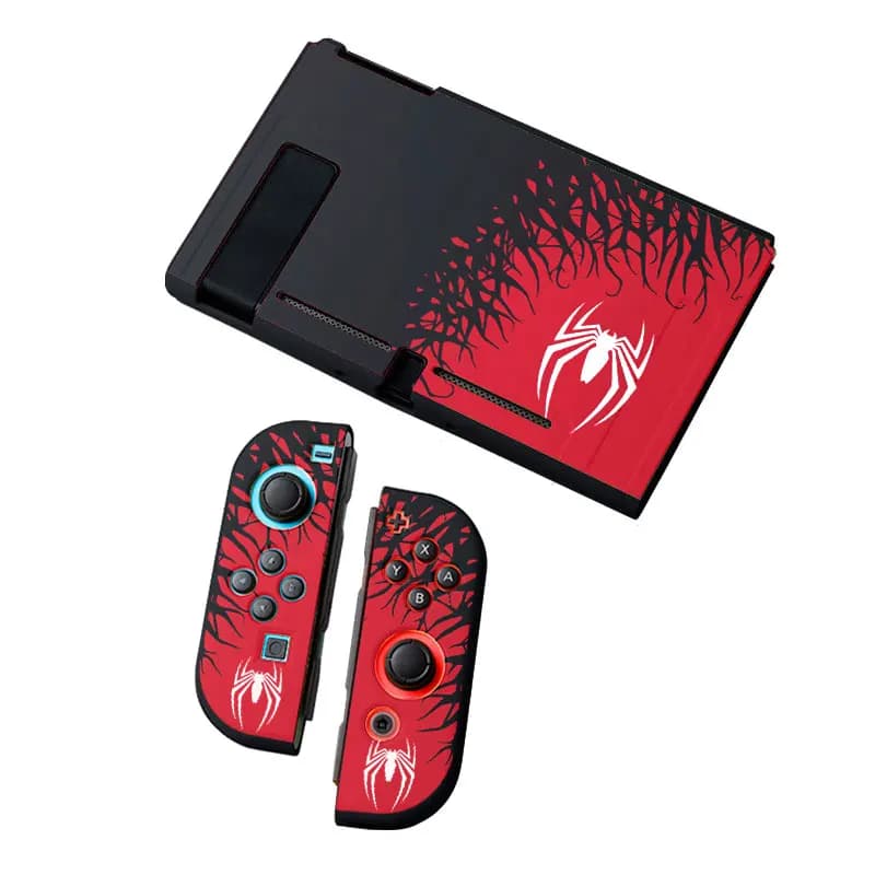 Custodia a tema ragno cartone animato per Nintendo Switch Oled NS Joy Con Controller Accessori per cover protettiva in silicone morbido TPU Kawaii
