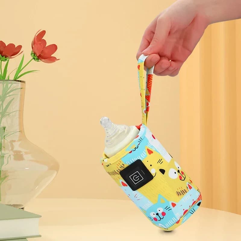 USB Milk Water Warmer,Nursing Bottle Heater, Travel Stroller Insulated Bag, Portable Bottle Feeding Warmer, Christmas, Hallowee