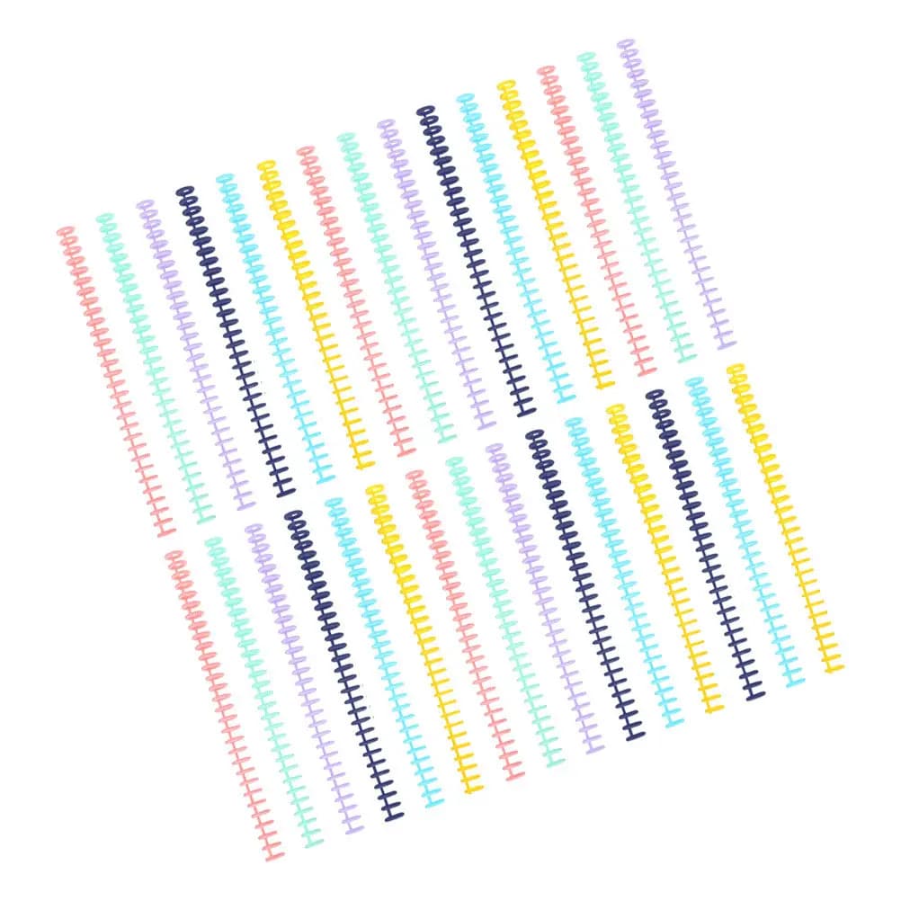 30 Pezzi Spirali in Plastica per Rilegatura, Anelli a 30 Fori per Raccoglitori Fai-da-Te, Quaderni, Agende, Documenti a Fogli Mobili, Spirali Professionali