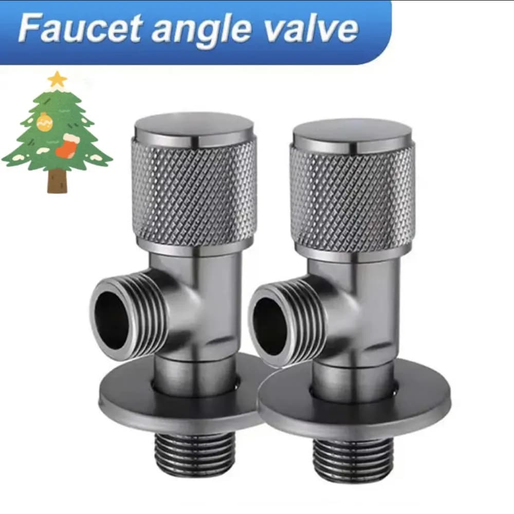 Valvola di ingresso rubinetto a 4 punti G1/2 Valvola triangolare in ottone Riscaldatore Valvola di arresto dell'acqua Bagno WC Lavatrice Interruttore universale