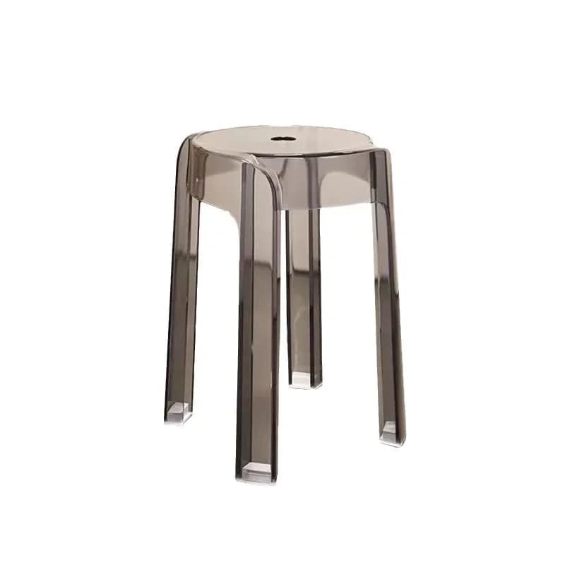 Sgabello ispessente per uso domestico trasparente sgabello rotondo multifunzionale portatile e durevole con gambe sgabello estese