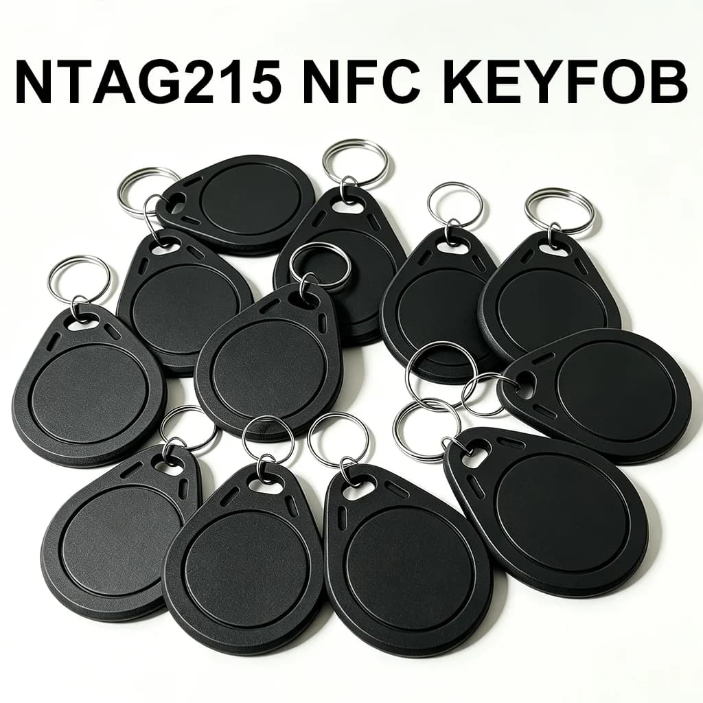 NTAG215 NFC Key Fob 13.56MHz Rewritable Tag 504 Bytes Memory Digital Business Card Sharing for Android iOS