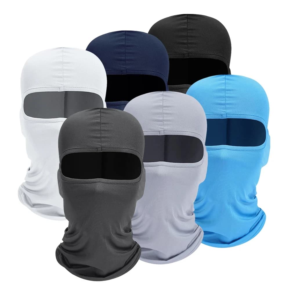 Passamontagna da Uomo per Bicicletta, Maschera Integrale per Escursionismo e Ciclismo, Antivento, Traspirante, Protezione Solare, Sottocasco per Moto