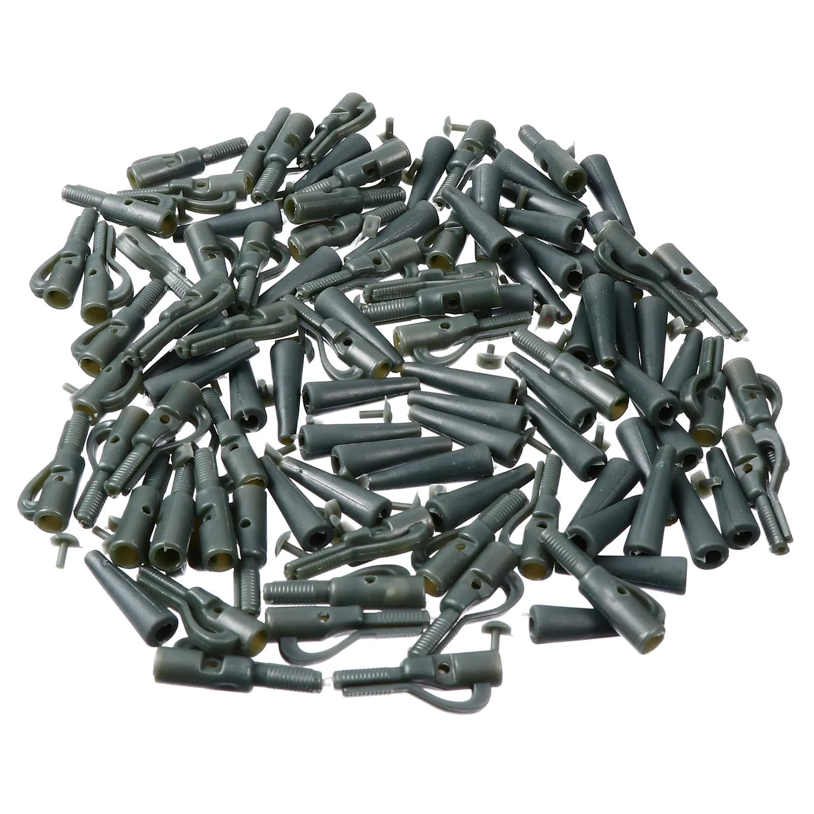 50 Pezzi Clip Professionali per la Pesca alla Carpa, Clip Girevoli Resistenti per l'Assemblaggio di Rig e Attrezzatura da Pesca