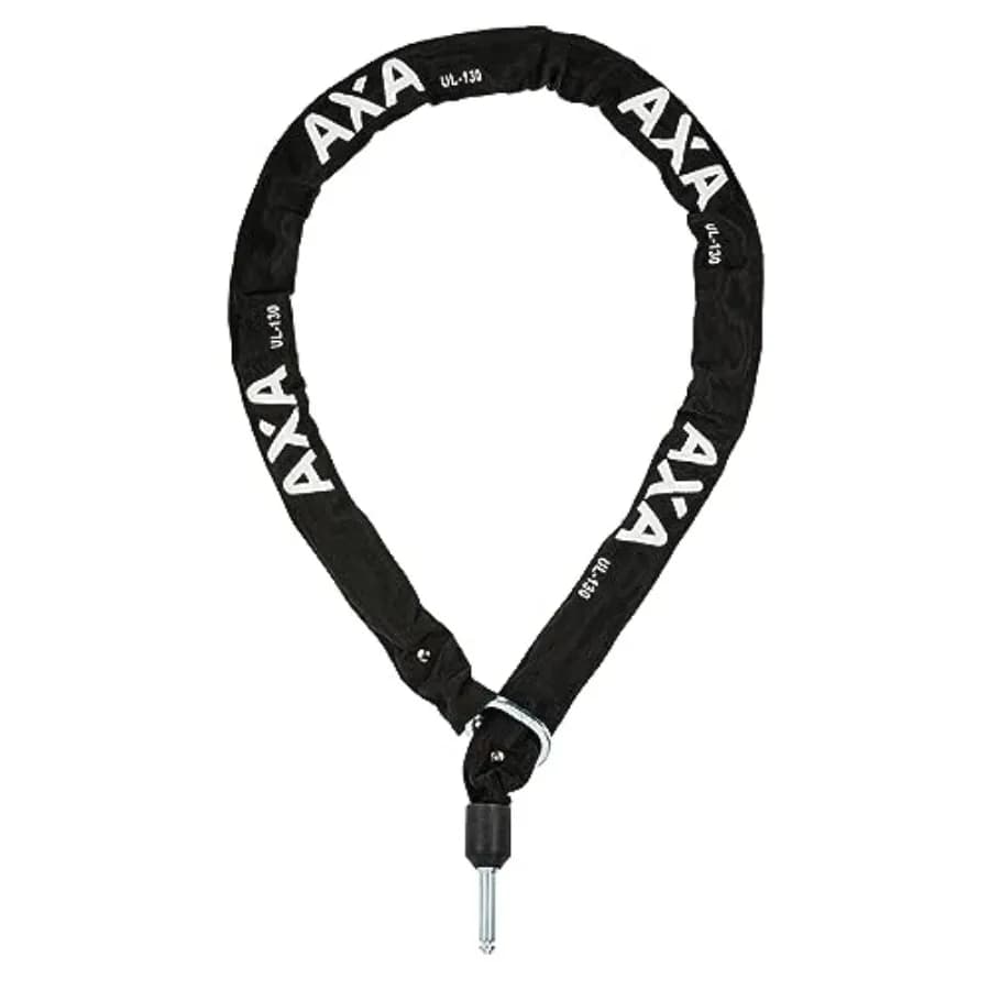 Lucchetto per Bicicletta: Catena a Inserimento per Uso con Anello di Bloccaggio, Lunghezza 130 CM, Maglie Spesse 5,5 mm, Lucchetto per Telaio Resistente Compatibile con E-bike, Sicuro