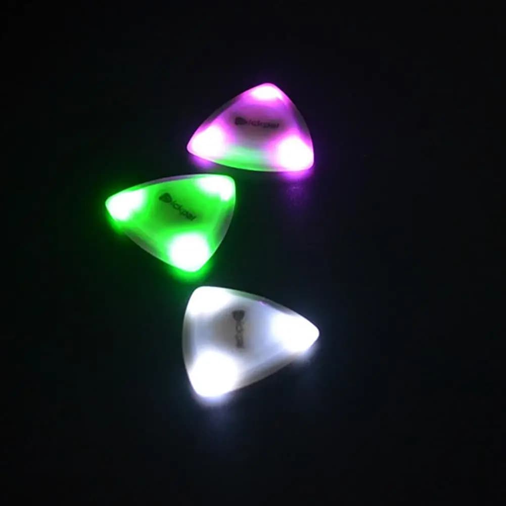Plettro per chitarra incandescente a LED Touch Chitarra elettrica luminosa Ukulele Basso Plettro
