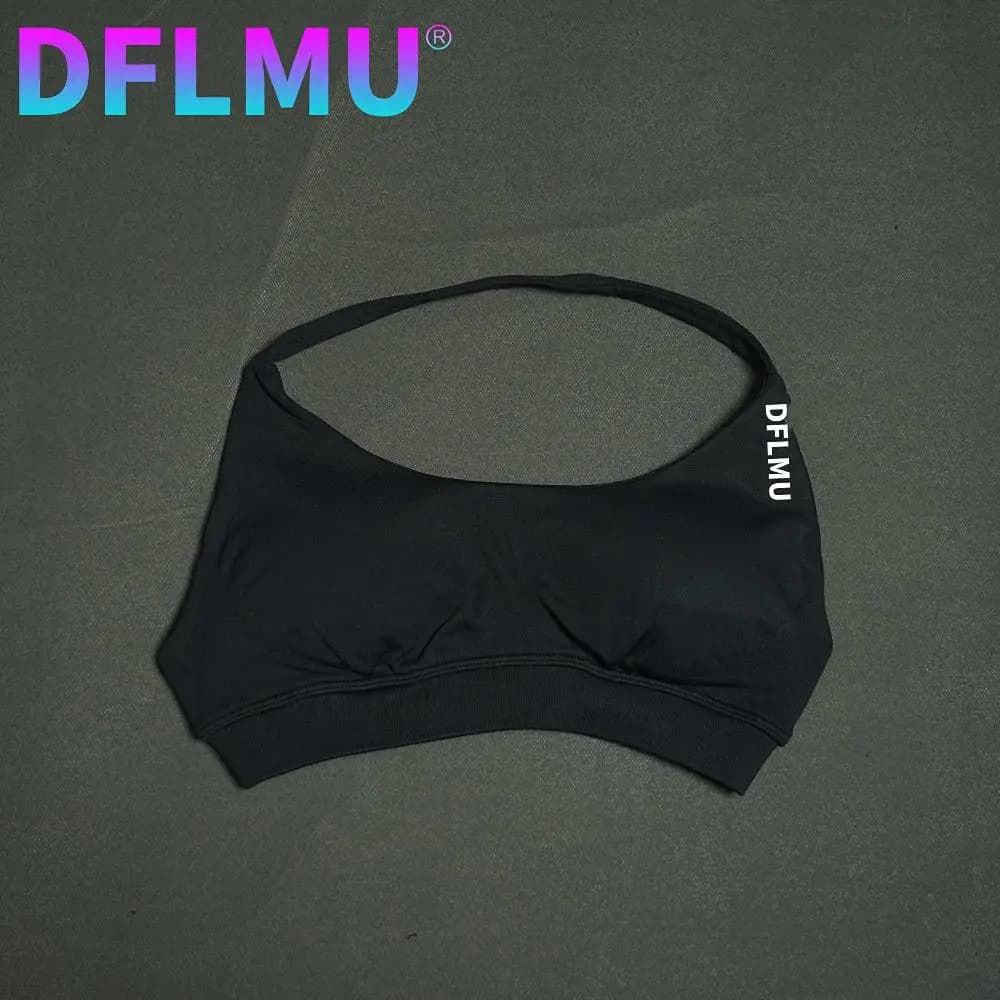 Reggiseno Sportivo DFLMU da Donna con Scollo a V, Traspirante e Sexy per Yoga, Fitness e Corsa