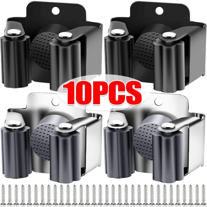1-10 pezzi porta scopa per mop clip di stoccaggio montate a parete con viti maniglia strumenti per appendere per la cucina di casa bagno clip da giardino