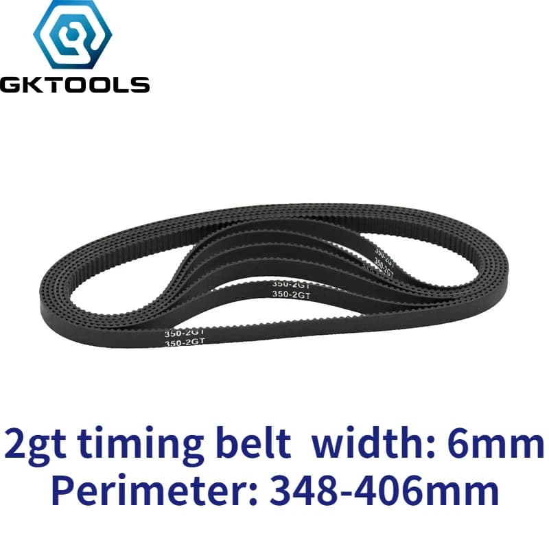 Stampante 3D GKTOOLS C-9 GT2 6mm Cinghia dentata in gomma ad anello chiuso Lunghezza 348 350 360 376 380 386 390 392 396 400 406mm