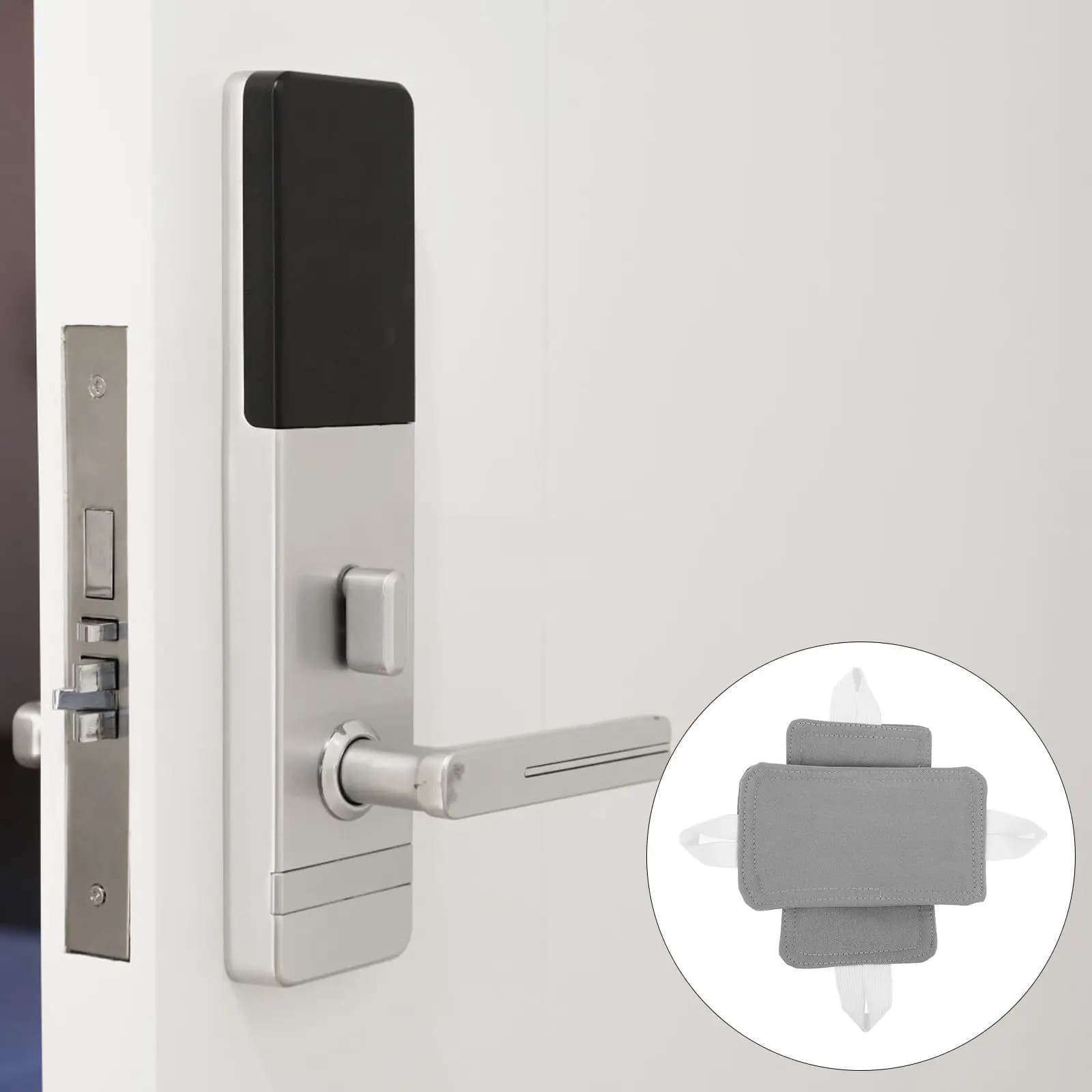 2pcs Closer Cushion For Bedroom Nursery Room Slam Stopper Elastic Strap Noise Reducing Door Latch Cover Bumpers Household Door