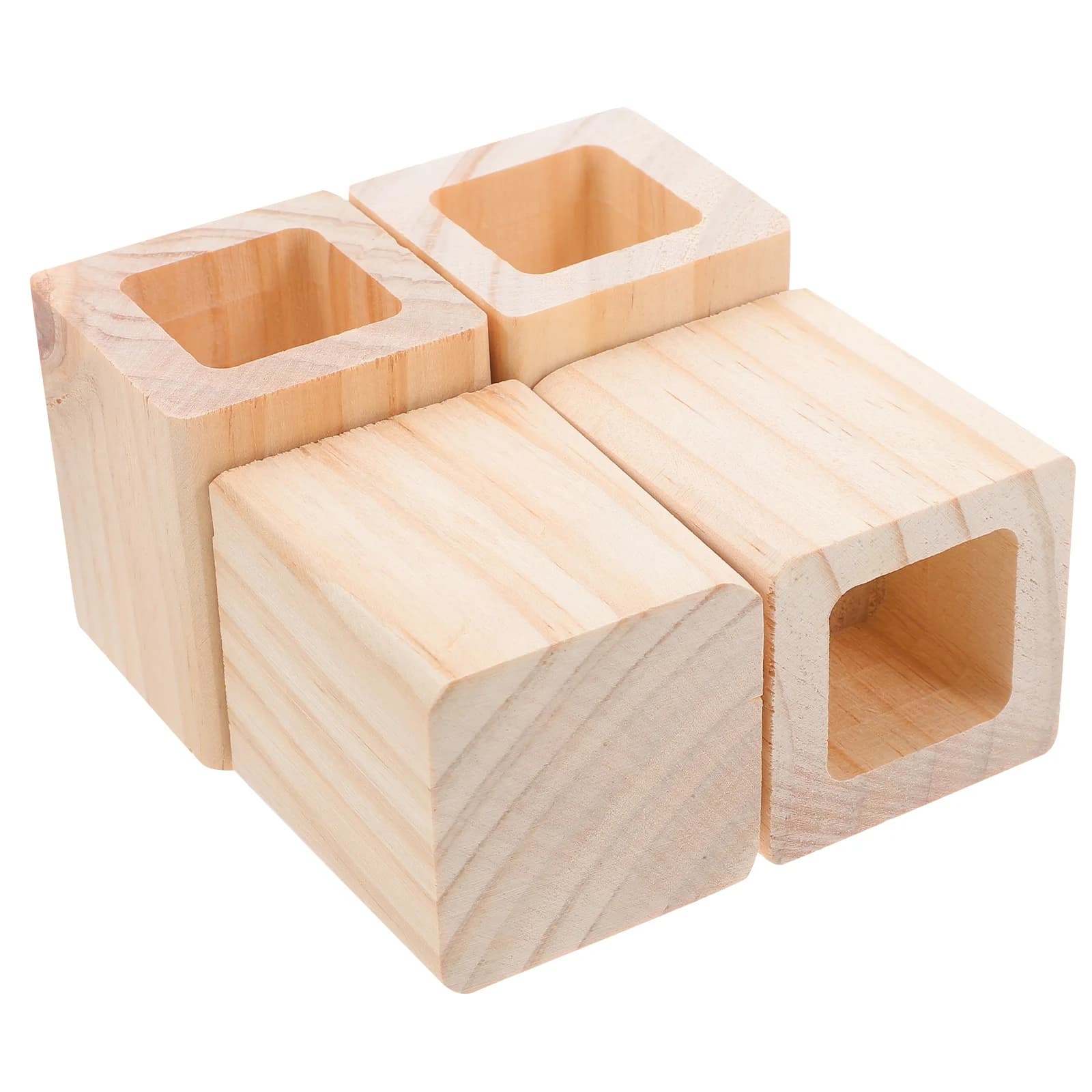 4 pezzi letto ascensore blocchi sedia altezza ascensore riser kaki divano piede legno ascensore sedia altezza regolatori livellamento del piede in legno