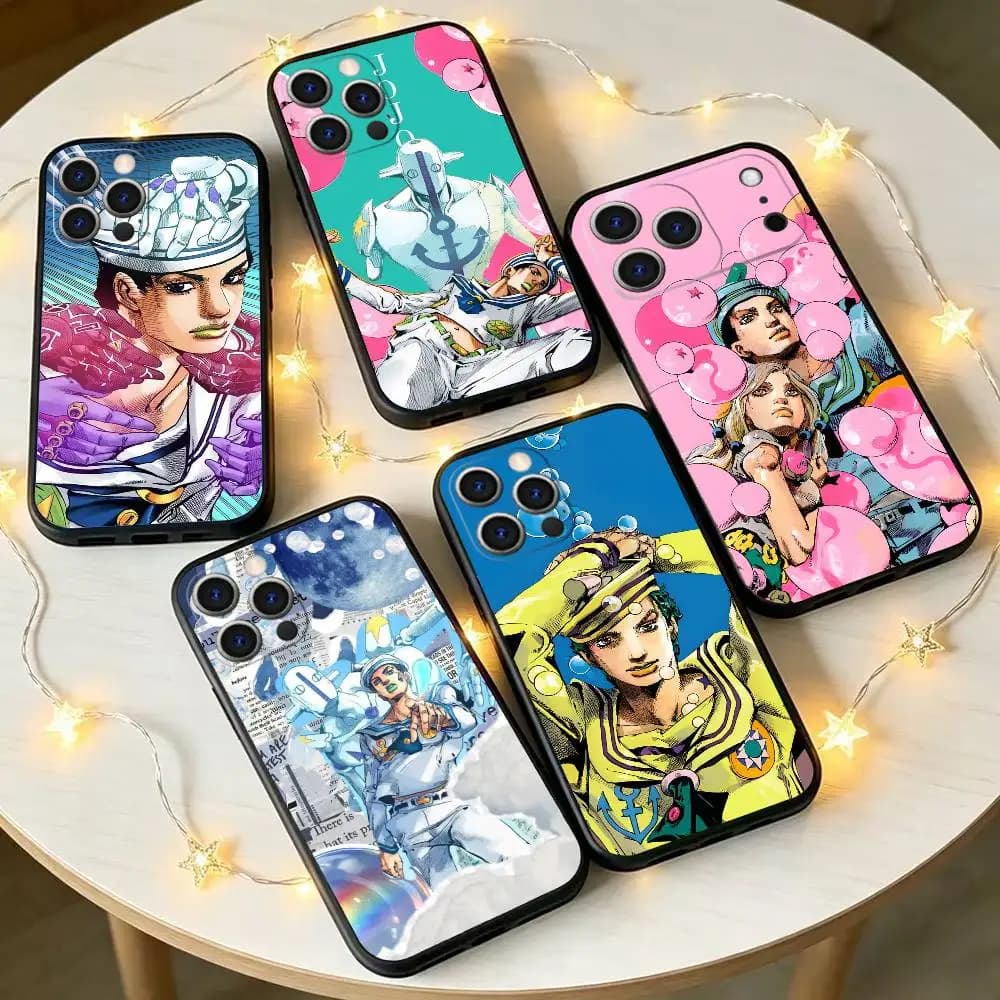 JOJO8 j-Josuke h-Higashikata Phone Case Silicone Soft For IPhone 17 16 15 14 13 12 11 X XR Plus Pro Max Plus