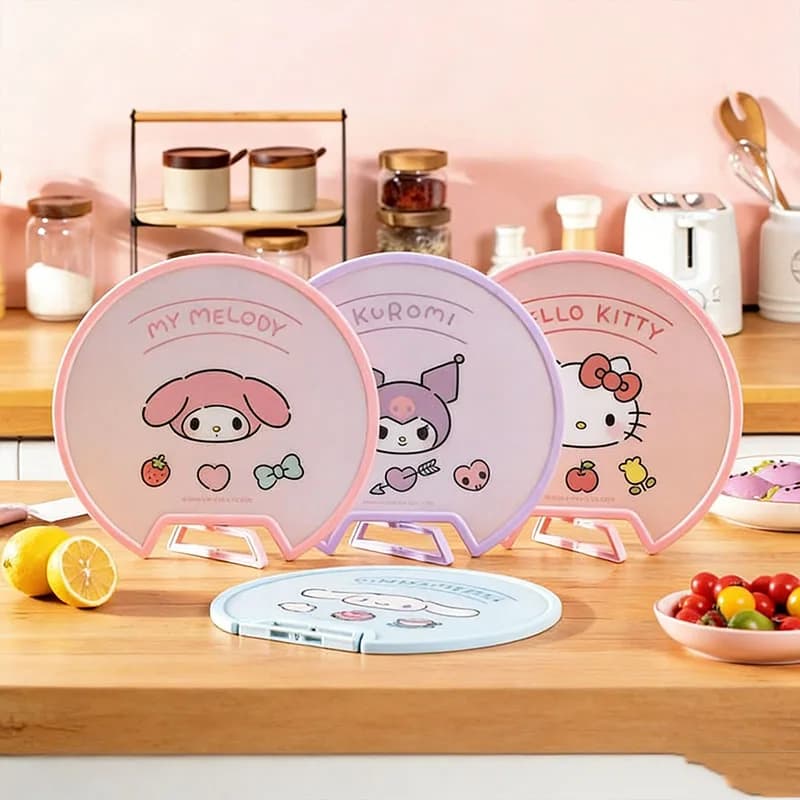 Sanrio Kitchen Cutting Board Kawaii Hello Kitty Kuromi Double-Sided Cutting Board Ins Korean Cartoon Anime Friend Birthday Gift