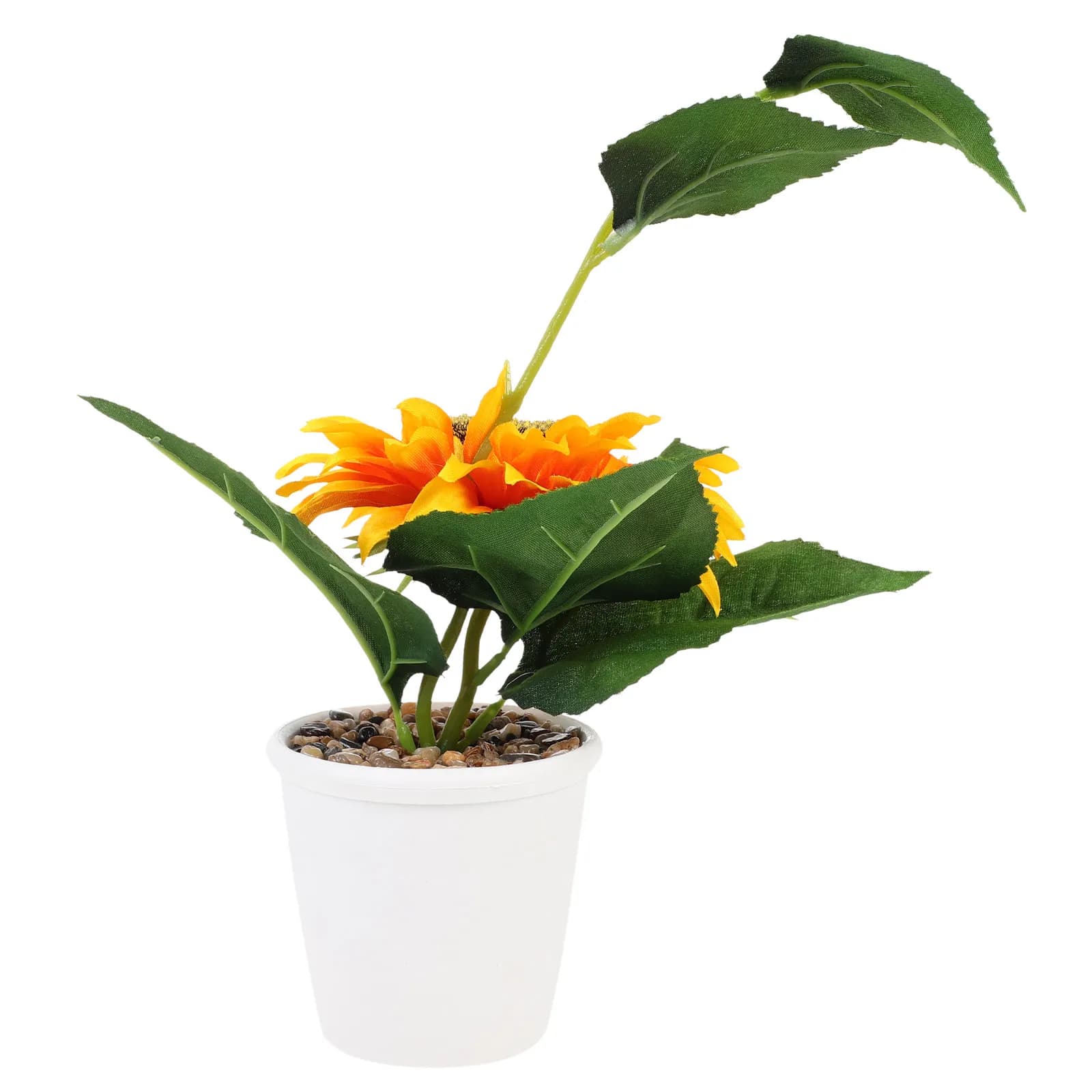 Simulated Sunflower Bonsai Fake Flower Plant Decor Refined Artificial Fake Potted Plant Ornament for Home Office Party