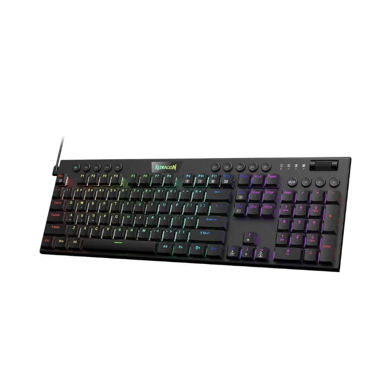 Redragon K619 Horus RGB tastiera meccanica cablata Gaming tasti a basso profilo Red Switch Pro Software supportato