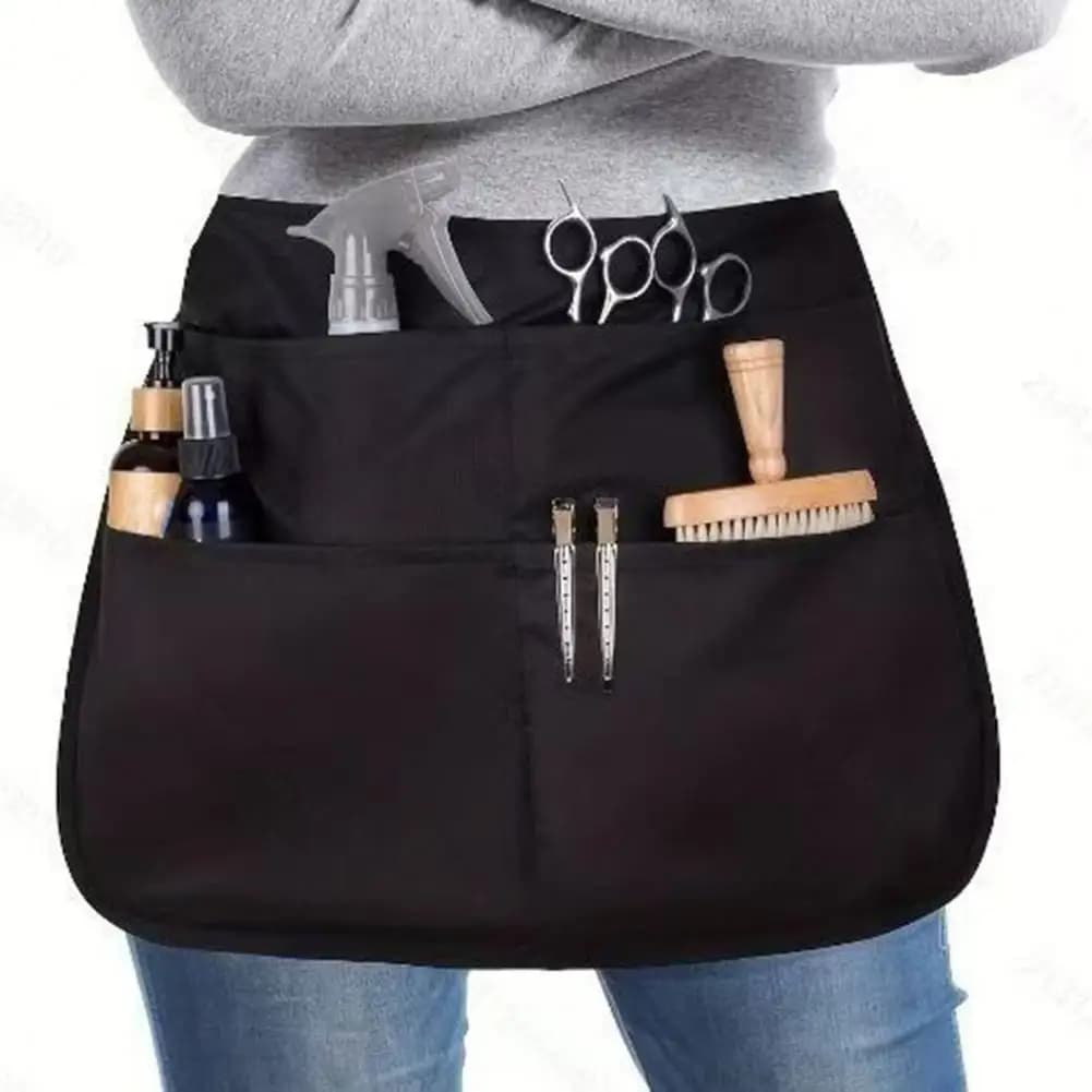 56*40 cm Parrucchiere Mezzo Grembiule Con 5 Tasche Cintura Regolabile Impermeabile Barbiere Professionale Parrucchiere Strumenti Grembiule di Stoccaggio