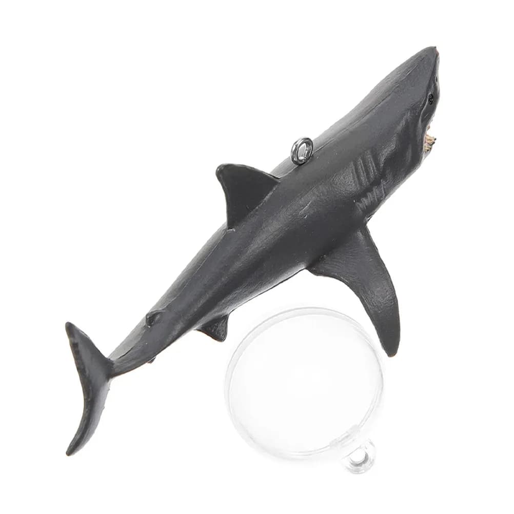 Set di Decorazioni Realistiche a Forma di Squalo per Acquario, Ornamento Marino in PVC con Corda Regolabile, Sicuro e Non Disturbante