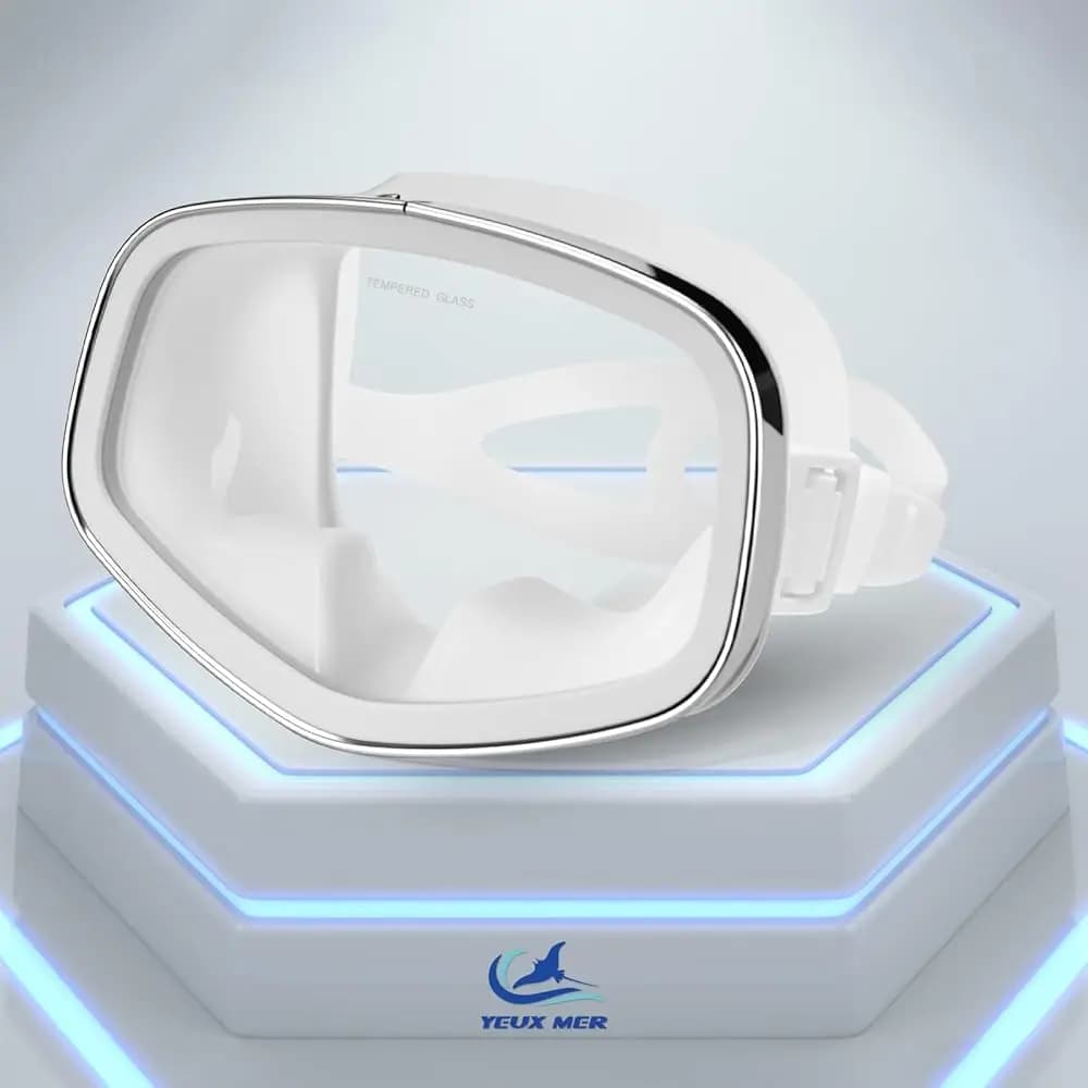 Maschera Subacquea con Valvola di Scarico e Ampia Visuale, Adatta per Adulti, Immersioni Subacquee, Apnea e Snorkeling