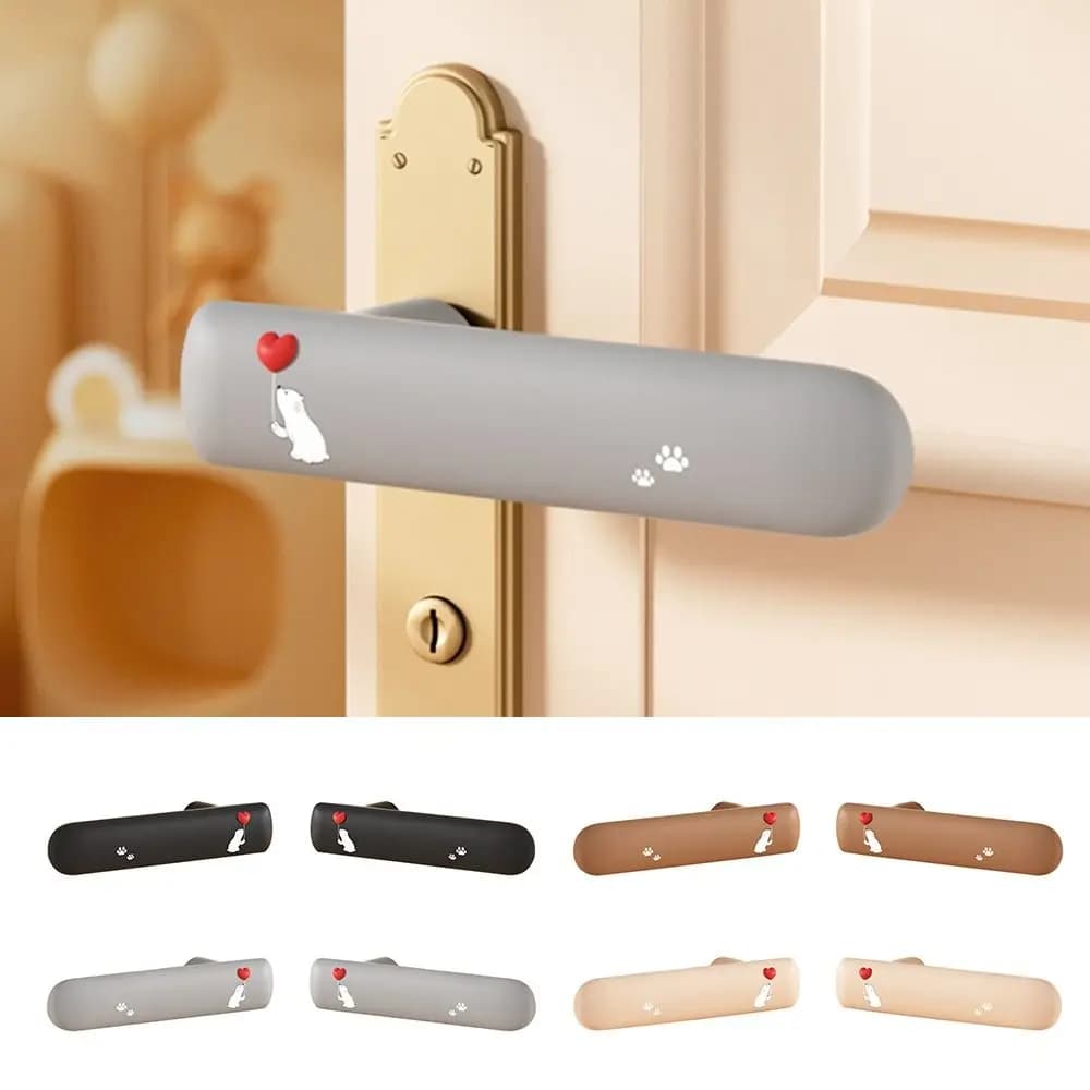 Copri Maniglia Portatile in Silicone, Protezione Antiurto a Forma di Cartone Animato, Coprimaniglia Antifreddo per Casa