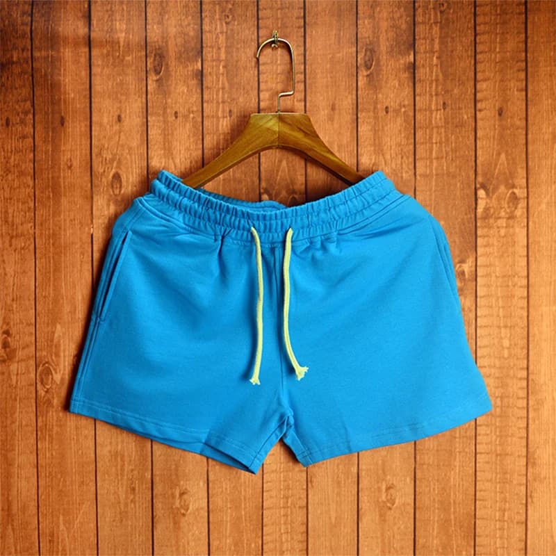 Pantaloncini Sportivi in Puro Cotone da Uomo, Lunghezza al Ginocchio, Elastici, con Cintura, Estivi, Casual, per Giovani