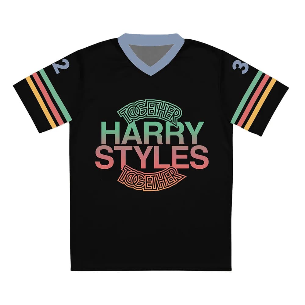 Maglietta HarryStyles Together, Together Tour 2026 a maniche corte con scollo a V per uomo e donna, design casual estivo con stampa 3D