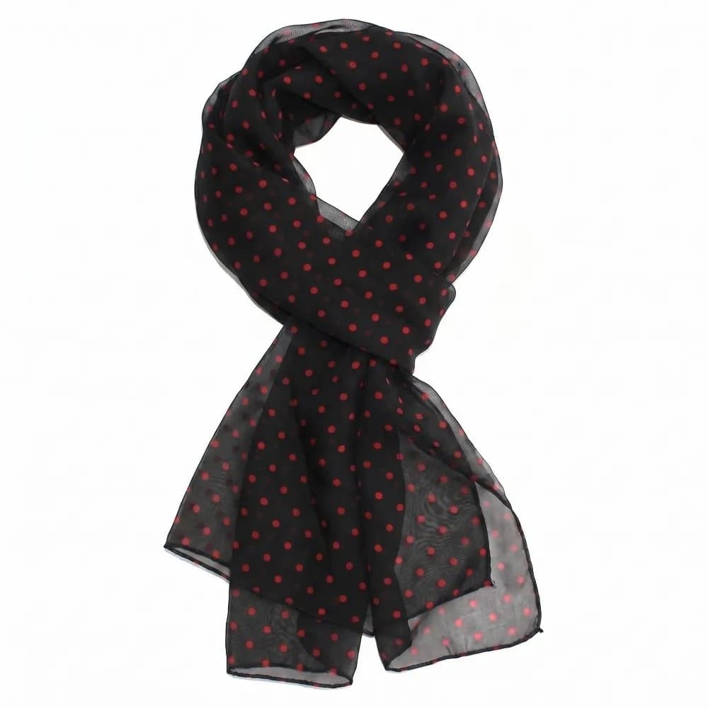 Fashion Polka Dots Beach Scarf Chiffon Soft Shawl Wrap Breathable Ultra-thin Sun Protection Scarf Summer Outing