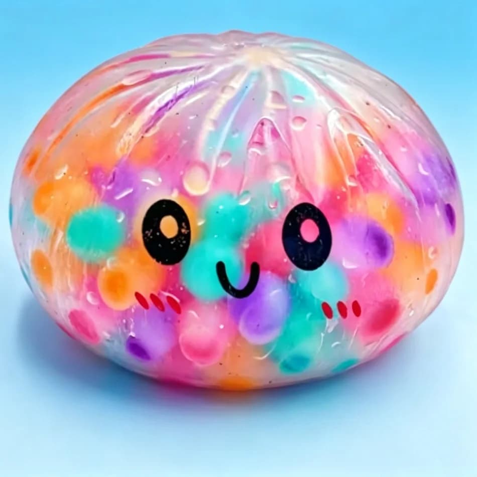 2026 Hot Colorful Bubble Dumpling Squeeze with Steamer Soft TPR Dough Ball Decompression Fidget Toy Funny Creative Bun Gift