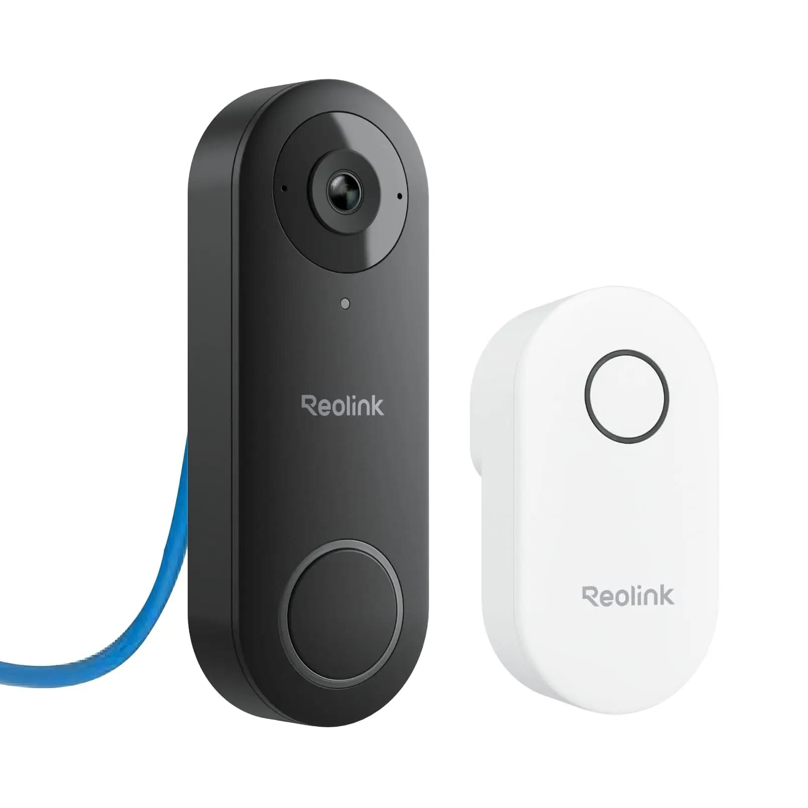 REOLINK Videocitofono Smart PoE 5MP con Telecamera di Sicurezza IP, Nero, Rapporto d'Aspetto 4:3, Audio Bidirezionale, Archiviazione Locale Sicura