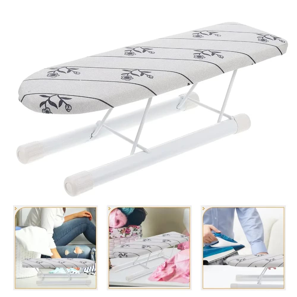 Nuovo mini asse da stiro pieghevole in metallo per uso domestico, piccolo ferro da tavolo, forniture per la casa, porta asse da stiro portatile