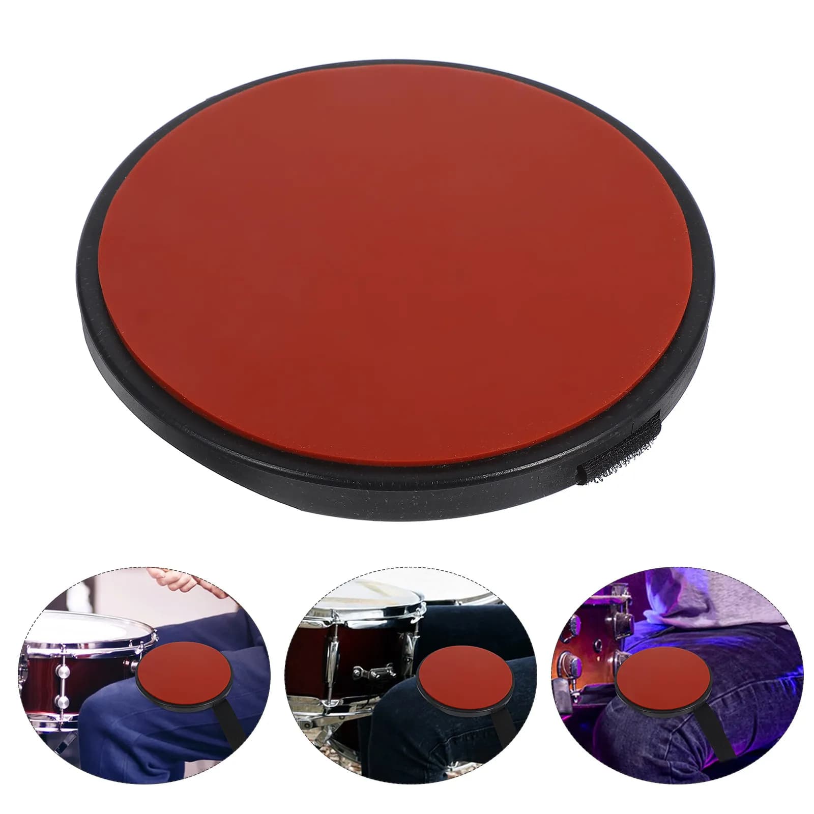 Pad per Batteria in Silicone Leggero e Portatile, con Cinghia Regolabile e Base Antiscivolo per Batterie da Parata, Rullante ed Elettriche